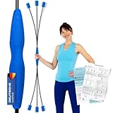 ELANI Schwingstab - Verstellbarer Widerstand & ergonomischer Griff - hochbelastbarer Gymnastikstab, auch als Physiotherapie Zubehör, Swinging Sticks, Schwingstab Fitness Testsieger, Flex Stab