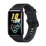 Honor Watch ES Smartwatch mit Blutsauerstoff und Herzfrequenz Fitness Tracker Uhr, 95 Trainingsmodus 1.64’’ AMOLED 5ATM Wasserdicht, Fitnessuhr Sportuhr Damen Uhr,Schwarz, HES-B09