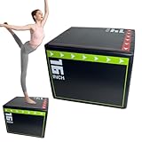 Plyometrische Sprungbox, stoßfeste und rutschfeste Step-Up-Box für Übungen, Trainingsgeräte fürs Fitnessstudio, Sprungtrainingsgeräte für Erwachsene und Kinder Fitness, 40x30x35 cm
