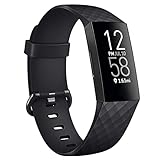 Oumida für Fitbit Charge 3 Armband/Fitbit Charge 4 Armband, Verstellbarer klassischer Sport Ersatzarmband Kompatibel mit Fitbit Charge 3/ Fitbit Charge 4 (Schwarz, Large)
