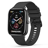 Amzpas Armband für Amazfit GTS 2 Mini/GTS 4 Mini/GTS 2 / GTS 3 / GTS 4, 20mm Strapazierfähiges Silikon Ersatzband Uhrenarmband für Amazfit Bip 3/Bip 3 Pro/Bip Lite/Bip U/Bip U Pro, Schwarz