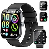 Smartwatch Herren Damen, 1,96'HD Touch Fitnessuhr mit Telefonfunktion, Smart Watch Fitness Tracker mit Pulsmesser Schlafmonitor Schrittzähler, 113+Sportmodi IP68 Wasserdicht Sportuhr für iOS Android