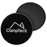 CampTeck U6574 Doppelseitig Core Sliders Gleitscheiben Fitness Gliding Discs fur Hause Training Bauch Workouts & Ganzkörpertraining - Einsatz auf Teppich oder Parkett - Schwarz - 2stk