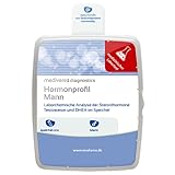 medivere Hormonprofil Mann Speicheltest - Laborchemische Analyse der Steroidhormone Testosteron und DHEA im Speichel