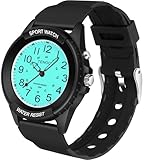 Herren Sportliche Armbanduhr Analog Herren Analoge Quarz Uhr 50M Wasserdichte Uhr Armbanduhr mit Nachtlicht für Modischer Casual-Matching oder Sportliche Aktivität(Schwarz)