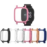 AK für Garmin Venu Sq/Garmin Venu Sq 2 Hülle, 6 Stück weich TPU Schutzhülle mit Schutzfolie für Garmin Venu Sq/Sq 2 Music Smartwatch Zubehör 360° Kratzfest & Staubdicht Bumper Gehäuse