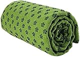 Mikrofaser Hot Yoga Handtuch, Yoga Mat 183x63cm rutschfest Fitnesstuch Weich Atmungsaktiv Antirutsch Yogatuch Gilt für Fitness Ausbildung (183x63cm,Klassisch Grün)