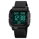 Forrader Herren Sport Digital Armbanduhr, wasserdicht, Outdoor Sport Armbanduhr mit LED-Hintergrundbeleuchtung/Alarm/Countdown-Timer/Dual Time/Stoppuhr/12/24H Armbanduhr