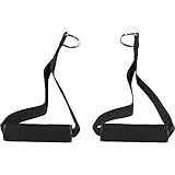 GORILLA SPORTS® 2 Stück Einhandgriff - Set, Gepolstert, für Widerstandsbänder, Schwarz - Einhand Kabelzug Griff, Seilzug Griffe, Trainingshilfen, Kraftturm, Krafttraining