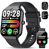 Smartwatch Herren Damen, 1,96' HD 2025 Fitnessuhr Smart Watch mit Telefonfunktion, 115+ Sportmodi Schrittzähler Armbanduhr, Herzfrequenz SpO2 Schlafmonitor, IP68 Wasserdicht Sportuhr für Android iOS