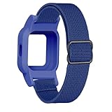 C2D JOY Elastisches Nylon Armband mit Schnellverschluss kompatibel mit Garmin Vivofit Jr 3 Bands Armbanduhr Verstellbar Elastisch Sport Armband-Kein Edelstein