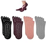 flintronic Yoga Socken, Antirutsch Socken, Zehensocken für Yoga, für Barre, Pilates, Tanz, Barfuß, Trampolin, Zuhause, für Damen und Herren