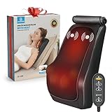 COMFIER Nackenmassagegerät mit Wärme, Shiatsu Massagegerät 4D Knet Rückenmassagegerät, Massagekissen für Nacken, Schulter Rückenschmerzen, Geschenke für frauen