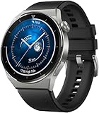 HUAWEI WATCH GT 3 Pro 46mm Smartwatch, Titangehäuse, Saphirglas, Tauch Modus,Lange Akkulaufzeit, dratlosses Aufladen,Herzfequenz und SpO2 Überwachung, Bluethooth Anrufe, 30 Monate Garantie, schwarz