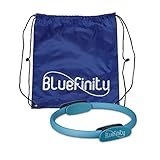 Relaxdays Bluefinity Pilates Ring, Doppelgriff, Gepolstert, D: 39 cm, Fiberglas, Schaumstoff, Yoga Circle, Widerstandsring, türkis, 5.5 x 37 x 39 cm