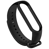 OcioDual Silikonband Kompatibel mit Xiaomi Mi Band 6 5 Amazfit Band 5 Schwarz Silikonarmband Silikon Ersatzarmband Armband Ausziehbarer