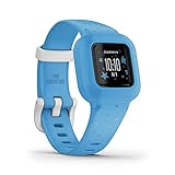 Garmin vívofit jr. 3 – wasserdichter, digitaler Aktivitätstracker für Kinder ab 4 Jahren, Schrittzähler, großes 1,4 cm Display, Notfallkontakt, bis zu 1 Jahr Batterielaufzeit, Abenteuerwelt & Quiz