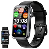 Smartwatch Damen Herren, 1.47' Smart Watch mit Benachrichtigungen, IP68 Wasserdicht Fitnessuhr Damen Herren mit 24 Sportmodi, Fitness Tracker mit Puls-Schlaf-Monitor Schrittzähler, Uhr für Android iOS