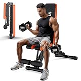 MettleMatic Hantelbank Klappbar Verstellbar - Multifunktions Trainingsbank für Zuhause mit 400KG Belastbarkeit, 4-in-1 Schrägbank Fitnessbank für Ganzkörpertraining