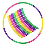 CATELL Hula Hoop Reifen Kinder, 8 Teiliges Hullahub Reifen für Kinder Mehrfarbiger Abnehmbares Kunststoff Hula Hoop Kinders 3-12 Jahre für Tanz Fitness-Aktivitäten Tanzspiele