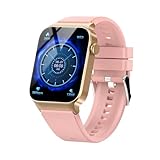 STECEi Smartwatch, 1,85'' HD Smart Watch mit Anrufe, Schlafüberwachung Schrittzähler, IP68 Wasserdicht, Roségold