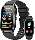 Dyurwa Smartwatch Herren, New 1,57' HD Fitnessuhr Damen mit Telefonfunktion, Smart Watch 110+ Sportmodi, 2025 Fitness Tracker mit Herzfrequenz Schlafmonitor Schrittzähler, Sportuhr für Android iOS