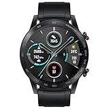 HONOR MagicWatch 2 46 mm Smart Watch, Fitness-Aktivitätstracker mit Herzfrequenz- und Stressmonitor, Übungsmodi, Lauf-App und eingebautem Lautsprecher und Mikrofon, Schwarz/Anthrazit