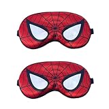 VIDSTW 2 Stück Hochwertige Maulbeerseide Schlafmaske Kinder, Augenmaske Schlafmaske Cartoon Design Sleeping Mask Weich und hautfreundlich, Einstellbar, für Verbessern sie die Schlafqualität