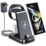 VCVS 30W USB C Superschnell Ladestation kompatibel mit Samsung Watch und Handy, 3 in 1 Ladegerät für Galaxy S24/S23/S22/S21/S20, Z Flip/Z Fold, i Phone 15, Galaxy Watch 6/5/4/3/Active, Galaxy Buds