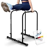 ArtSport Dip Barren - Dip Station bis 500 kg belastbar - Liegestützgriffe - Fitness Stange verstellbar - Liegestütze - Push Up Bar Zuhause - Schwarz