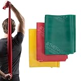 Theraband Resistance Bands Set, Resistance Bands for Exercise, Physical Therapy, Work-Outs/Gym, Strength Train at Home, Colour Coded by Resistance