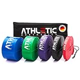 ATHLETIC AESTHETICS Premium Resistance Bands - Widerstandsbänder - Fitnessbänder Set für Ganzkörpertraining + PDF Guide (5 Band Set)