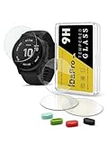 iDaPro Displayschutz Schutzfolie für Garmin fenix 6S / 6S Pro / 6S Sapphire watch + 4-teiliger Ladeanschlussschutz, 9H Härte Gehärtetes Glas Displayschutzfolie Einfache Installation [4 Stück]