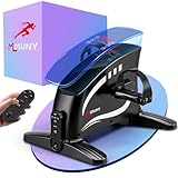 Pedaltrainer, MOSUNY 2025 Verbesserter Elektrisch Pedaltrainer für Zuhause mit 15 Geschwindigkeiten, großem LCD-Display + Fernbedienung & Antirutschmatte, Beintrainer Senioren Mini Heimtrainer (MC58A)