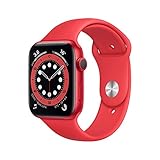 Apple Watch Series 6 (GPS, 44MM) Aluminiumgehäuse (PRODUCT)RED mit (PRODUCT)RED Sportarmband (Generalüberholt)