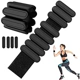 2 Pieces Handgelenk Gewichte Knöchelgewichte Set, Tragbare Gewichtsmanschetten Fuß, für Wrist & Ankle Weights Fitness,Ideal für Pilates Yoga Joggen Physiotherapie Aerobic, für Damen & Herren, 450g Je