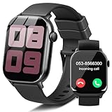Smartwatch Herren Damen, 1.96' HD Fitnessuhr mit Telefonfunktion Smart Watch mit SpO2 Pulsuhr Schlafmonitor Schrittzähler Uhr, 110+ Sportmodi Fitness Tracker IP68 Wasserdicht Sportuhr für Android iOS