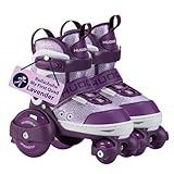 HUDORA Rollschuh My First Quad in versch. Größen & Farben - hochwertige Kinderrollschuhe bis 20kg - Kinder Skates größenverstellbar - sichere Einsteiger-Rollerskates mit großen Rollen