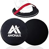 Amonax Gleitscheiben Fitness Doppelseitige Slider-Übung core Fitness Scheibe Gym Gliding Discs für Bauchmuskeltraining Übungen Teppich Holzböden für Hause Training, gleitscheibe Sport Slides