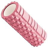MAXXIVA® Massagerolle 33x14 cm Faszienrolle Trainings-Rolle Fitness-Zubehör Yoga Gymnastik Pilates Physiotherapie (Rosa)