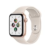 Apple Watch SE (GPS + Cellular, 44MM) - Aluminiumgehäuse Gold mit Sportarmband Polarstern (Generalüberholt)