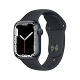 Apple Watch Series 7 (GPS, 41 mm) – Midnight Aluminiumgehäuse mit Midnight Sport Band (Generalüberholt)