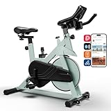 2025 Neu Lacuffy Heimtrainer Fahrrad Leises, Ergometer Hometrainer mit Einstellbarem Magnetischem Widerstand, Spinning Bike 136KG mit App, Indoor Fitnessbike mit Fitnesskurse und Online-Wettbewerbe