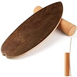 Surfboard Balance Board, 15mm Dickes + 10mm Korkrolle, Maximale Belastung 150kg, Für Indoor-Surfen und Skaten