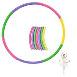 Coriver Hula Reifen für Kinder und Erwachsene - 7-teiliges Abnehmbares Hullahub Set für Tanz und Fitness - Gymnastikreifen ab 3 Jahre