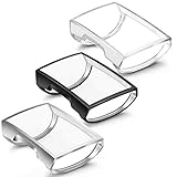 Vancle 3 Pack Schutzhülle Kompatibel mit Fitbit Charge 3 / Charge 4 Schutzfolie Hülle, TPU Ultradünner Stoßfestes Vollschutz Gehäuse Schutz Hülle für Charge 3/Charge 4 (Silber+Schwarz+Klar)