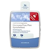 medivere Hormonprofil Frau plus Speicheltest - DHEA, Östradiol, Östriol, Progesteron, Testosteron und Cortisol Hormontest für Frauen - Laborchemische Analyse zur Bestimmung der hormonellen Situation