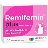 Remifemin plus Johanniskraut 100 Tabletten - Medikament für Wechseljahre - bei starken & betont seelischen Wechseljahresbeschwerden - hormonfrei - pflanzliches Arzneimittel