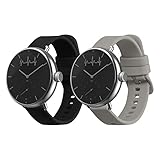 kwmobile 2x Sportarmband kompatibel mit Withings ScanWatch 38mm / Steel HR 36mm / Move ECG Armband - Fitnesstracker Band Set aus TPU Silikon