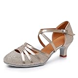 Rosefinch Damen Latein Salsa Tanzschuhe Geschlossene Zehe Mode Tango Cha-Cha Ballroom Performence Tanzschuhe Champ 5cm Absatz 39 EU